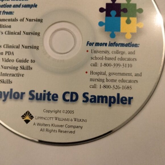 Fundamentals Clinical Nursing Skills Taylor Suite CD Sampler Student Nurse - Picture 3 of 4